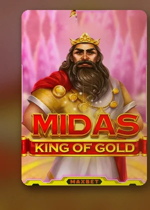ปกเกมสล็อต Midas King of Gold ในห้องสล็อตของ VG98
